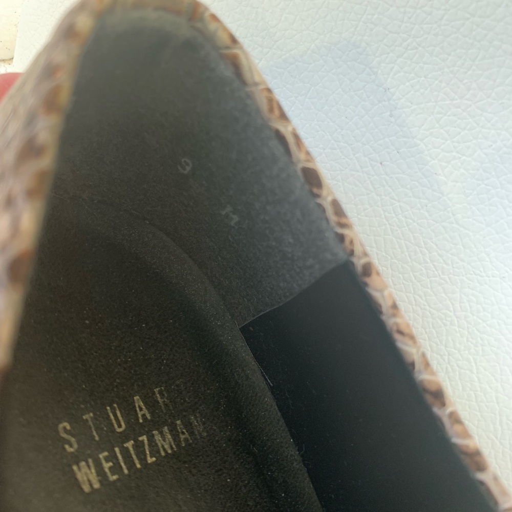 Stuart Weitzman Snake Effect Booties Sz 9 - image 7